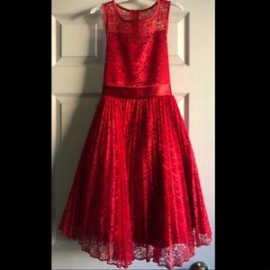 Red Lace Formal Girl’s Dress